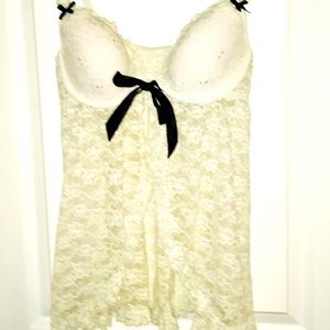 Cream Lace Corset Cami